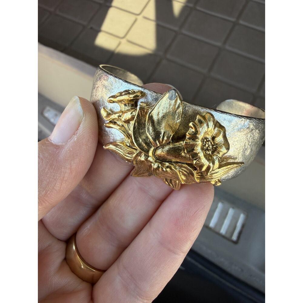 Brighton March Restoration Collection Floral Cuff Bracelet
